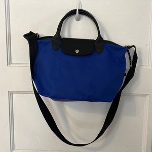 Longchamp Le Pliage Energy crossbody in blue nylon